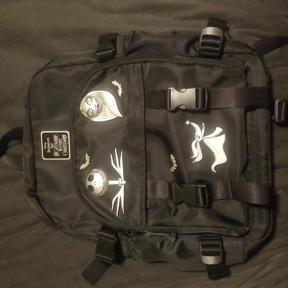 Disney The Nightmare Before Christmas Jack and Sally Convertible Backpack EUC